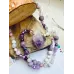 Edelstein Kette mit Amethyst Spitze im Mala Stil Edelstein Kette mit Amethyst Spitze im Mala Stil