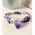 Edelstein Kette mit Amethyst Spitze im Mala Stil Edelstein Kette mit Amethyst Spitze im Mala Stil
