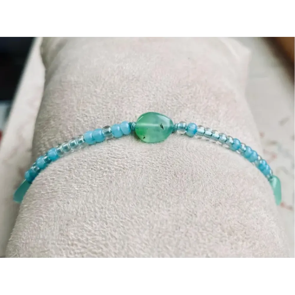Armband mit Chrysopras Nugget Perlen