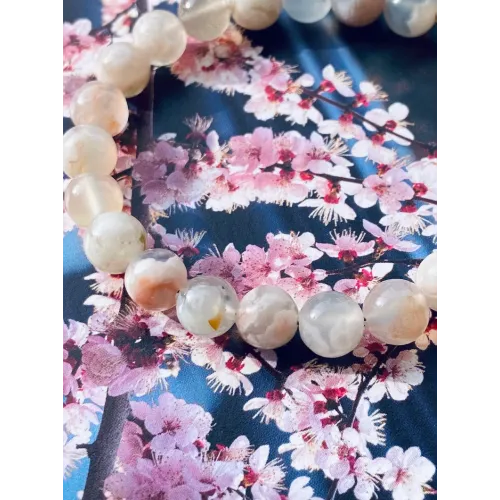 Cherry Blossom Agate Bracelet