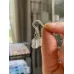 Silber Ohrringe mit weißem Topas Silber Ohrringe mit weißem Topas