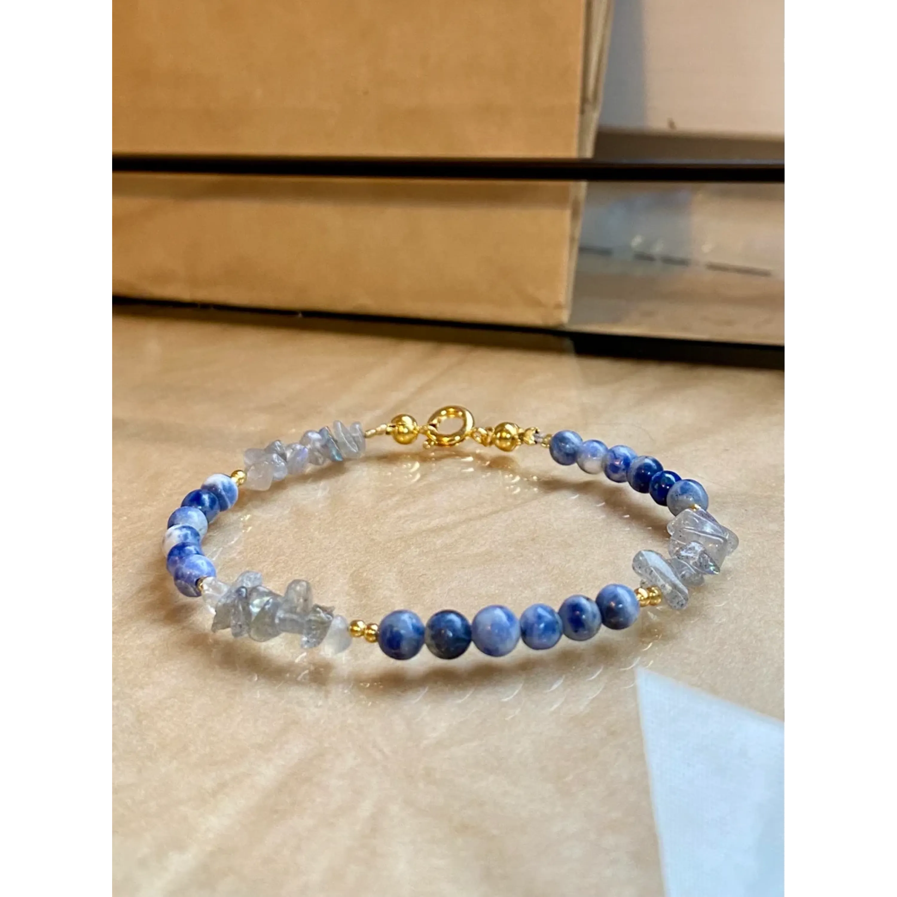 Sodalite and Labradorite Bracelet