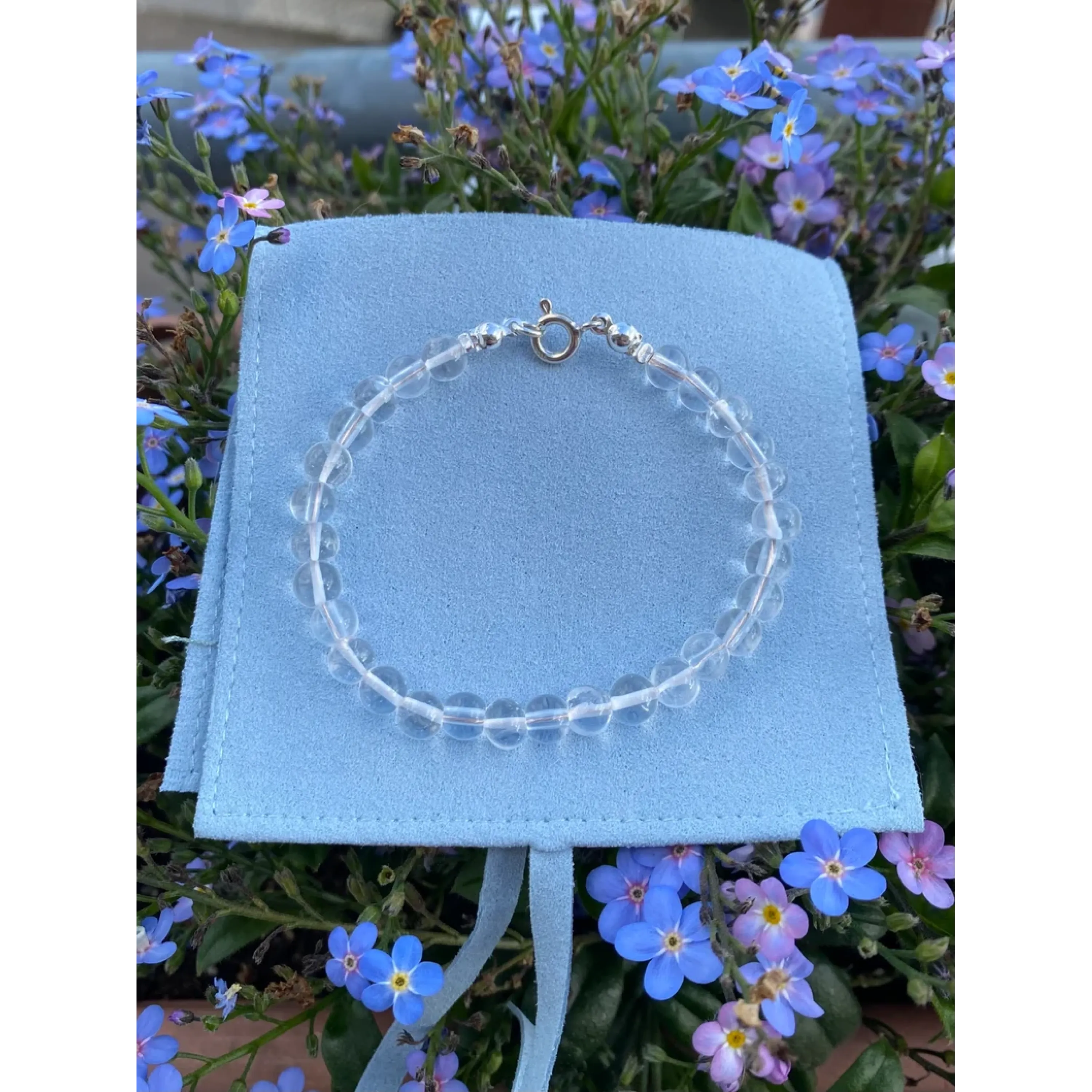 Bergkristall Perlen Armband