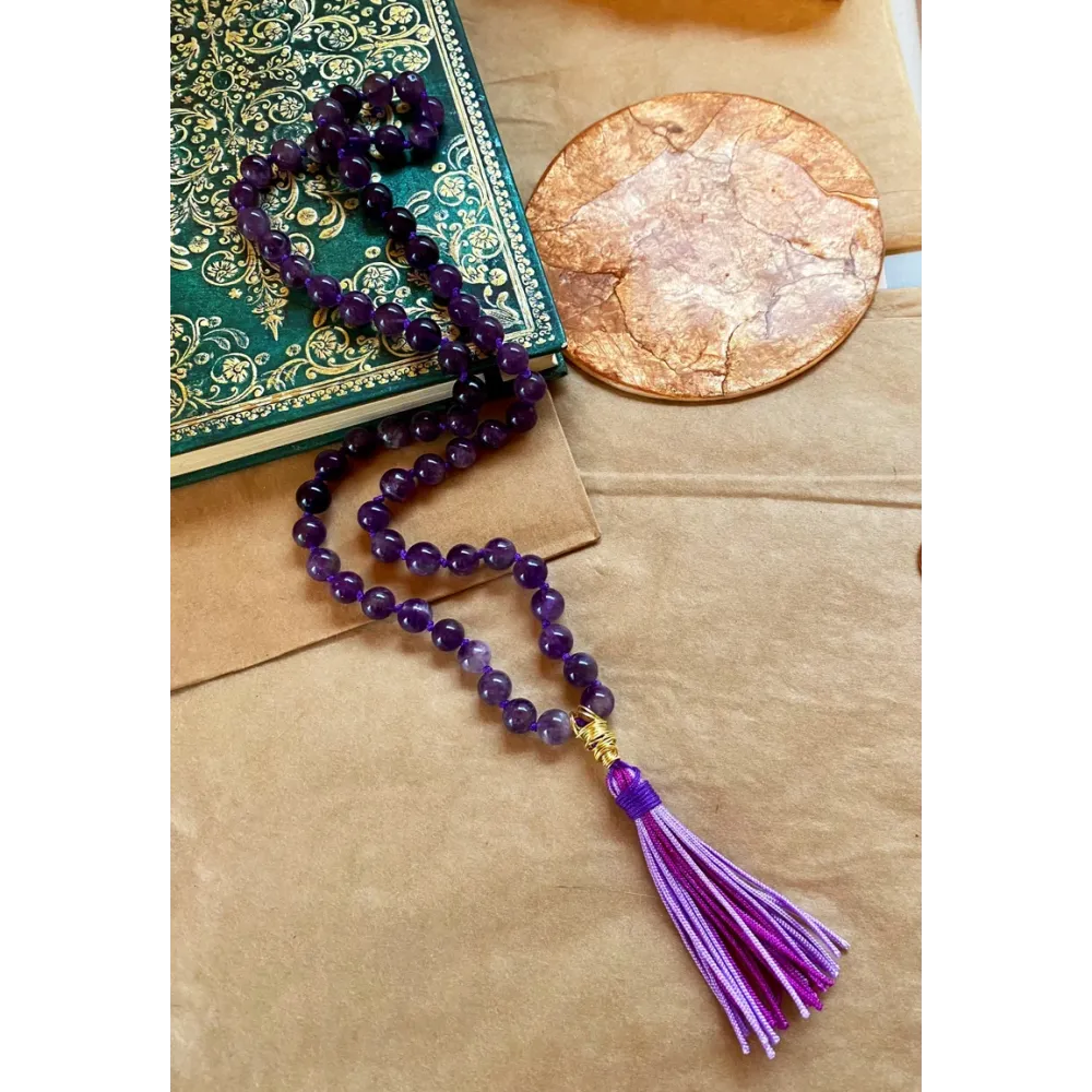 Handgeknüpfte Amethyst Kette