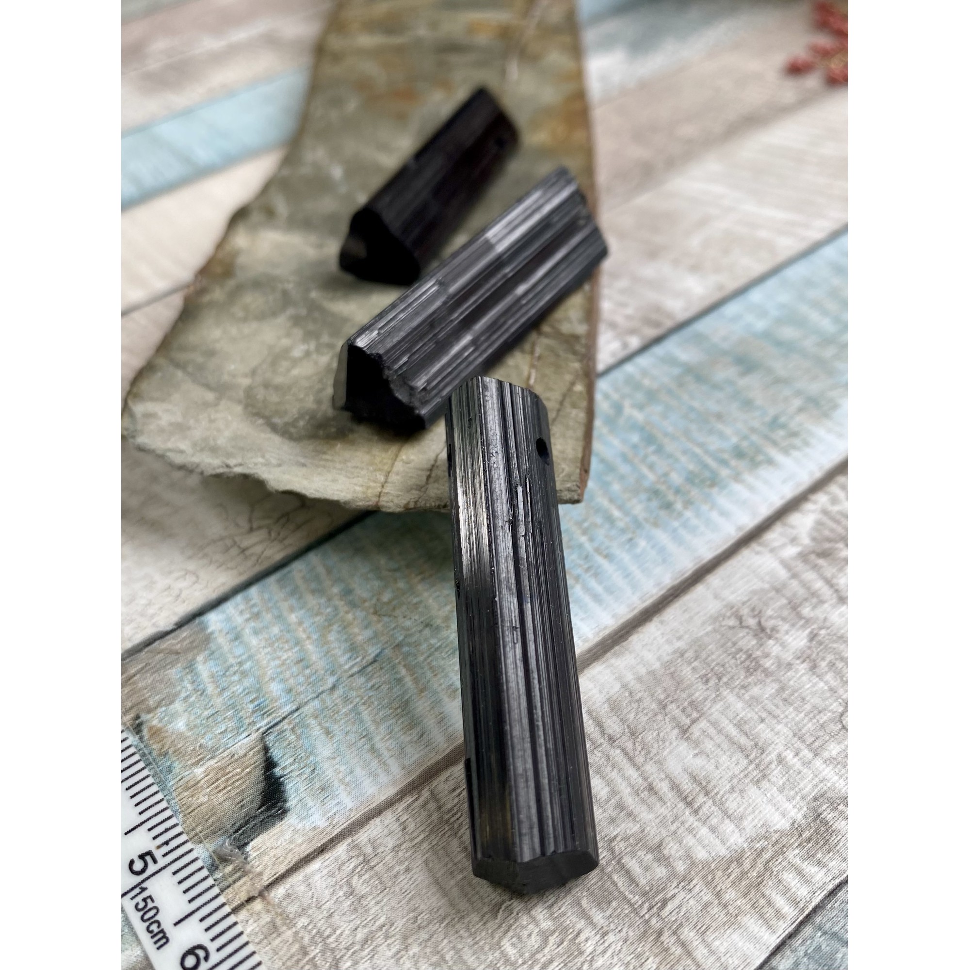 Black tourmaline (schorl) rough crystal