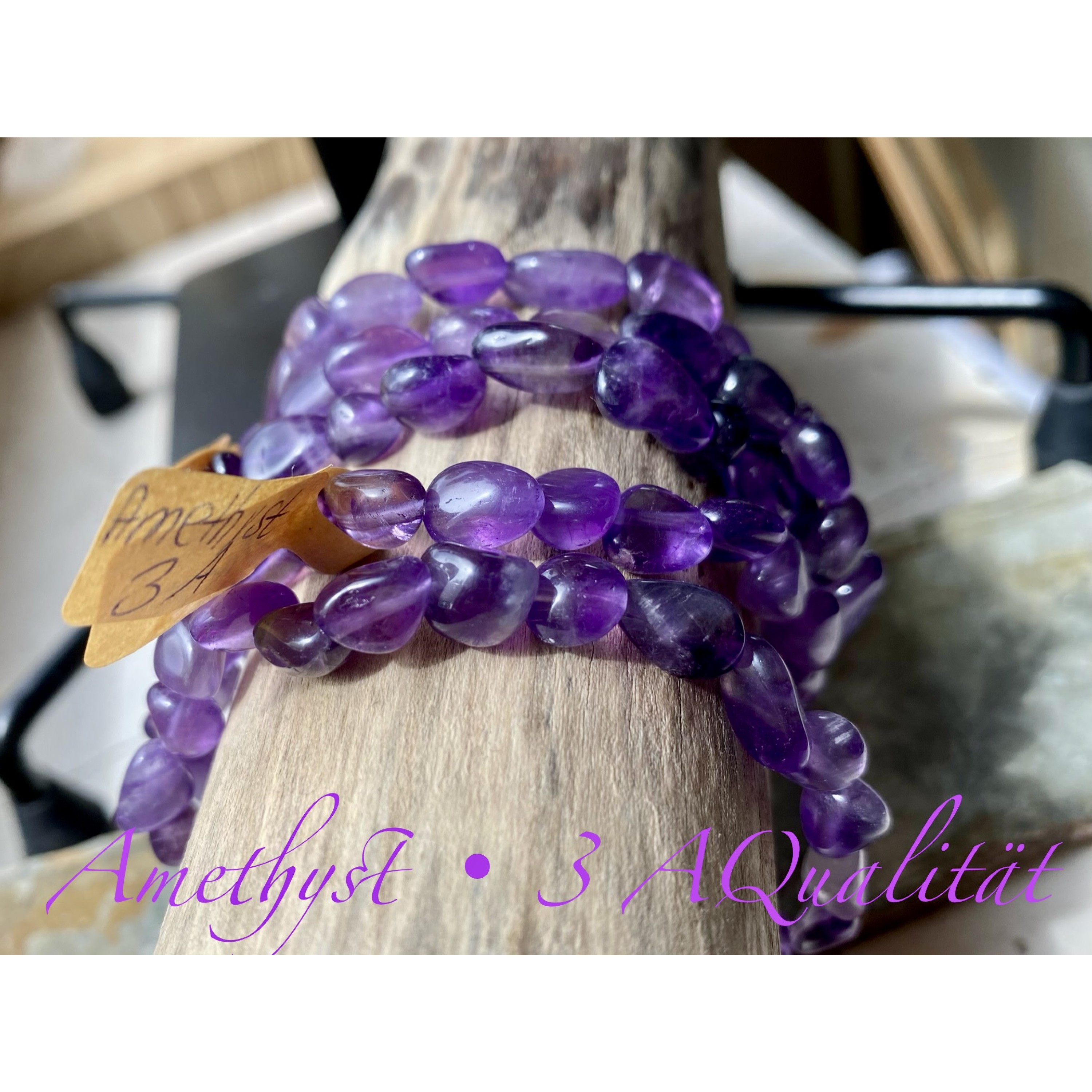 Armband mit Amethyst Nuggets in AAA Qualität