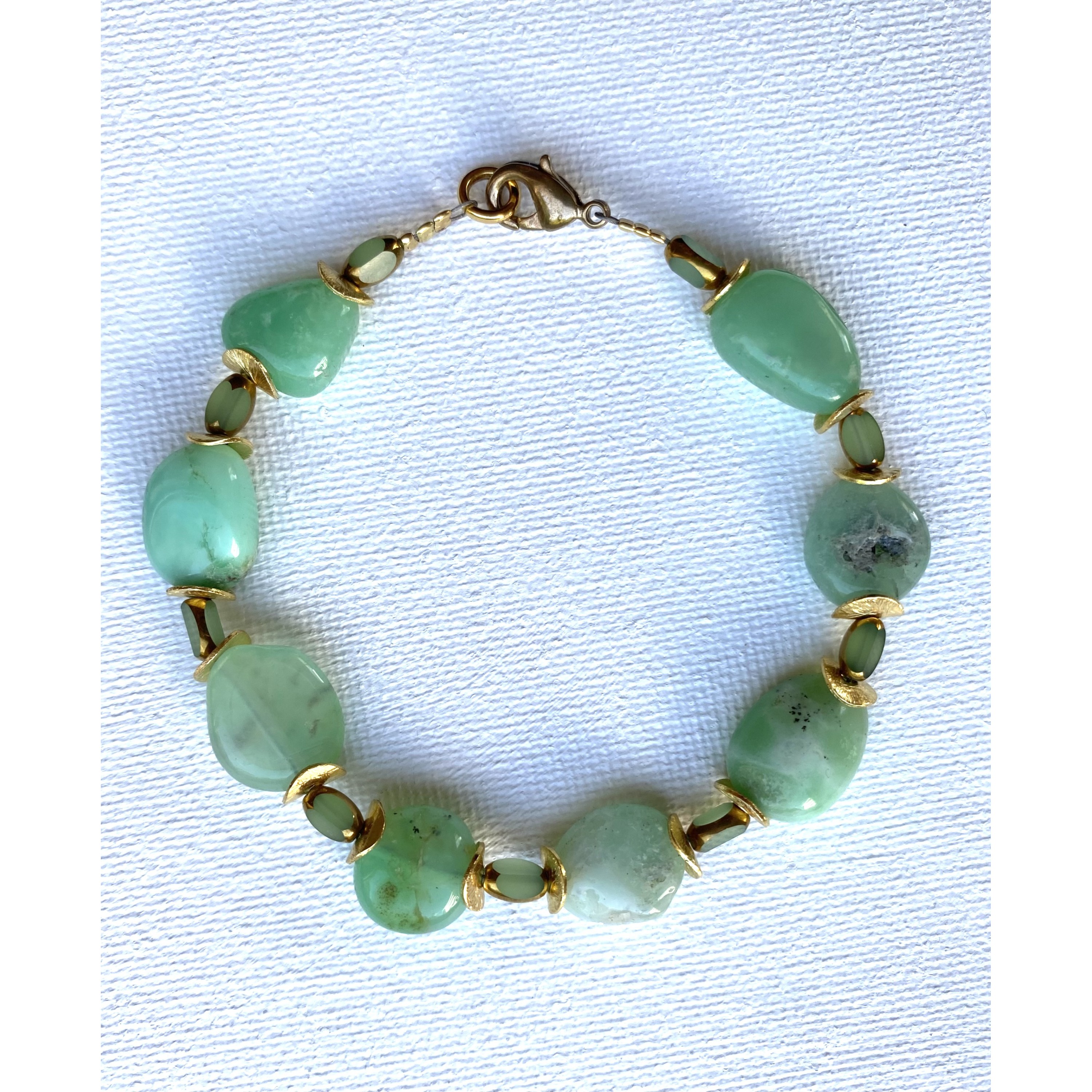 Chrysopras Nugget Armband