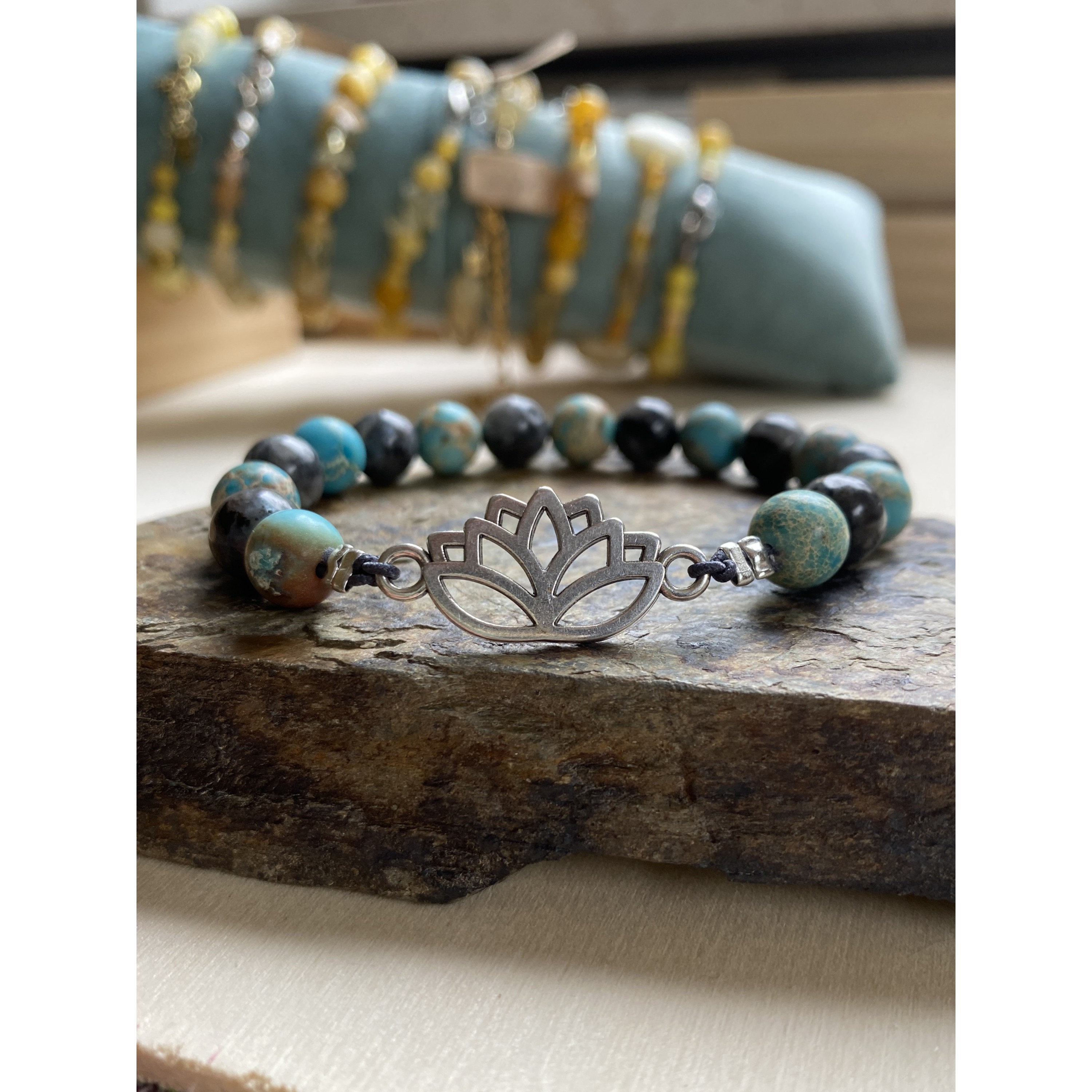 Jasper and Labradorite Bracelet