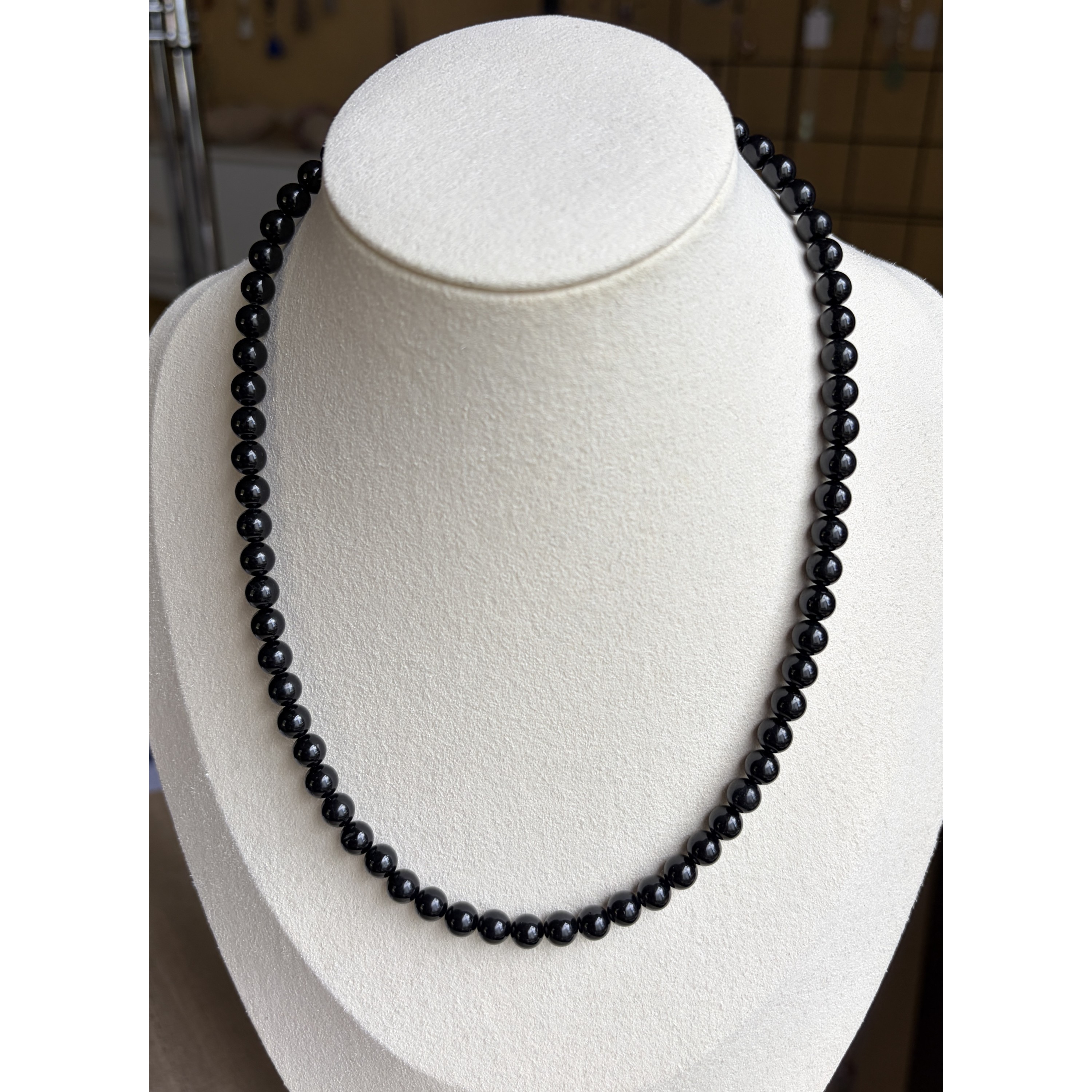 Black Tourmaline Pearl Necklace