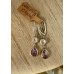 Ohrringe aus Amethyst und Rosenquarz Ohrringe aus Amethyst und Rosenquarz