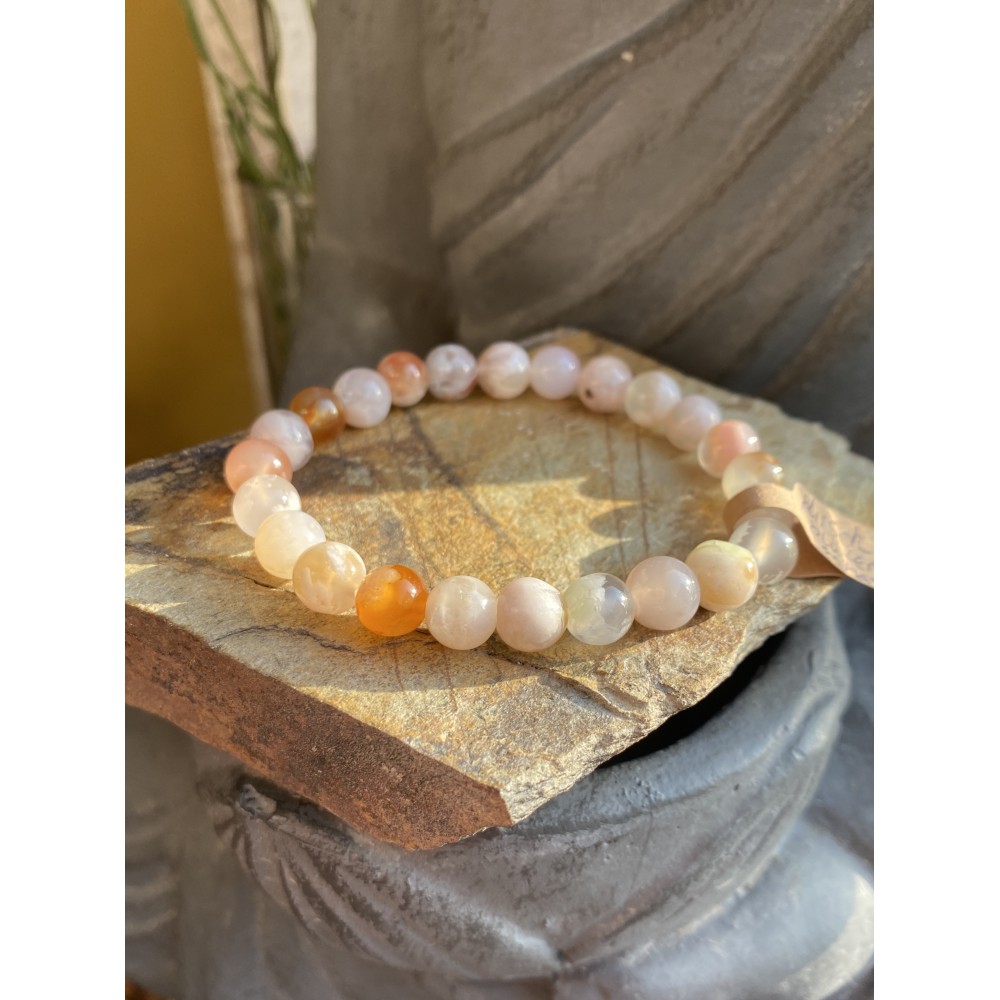 Cherry Blossom Agate Bracelet