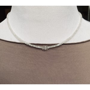 Herkimer Diamand und Mondstein Kette