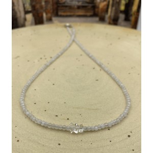Herkimer Diamand und Mondstein Kette