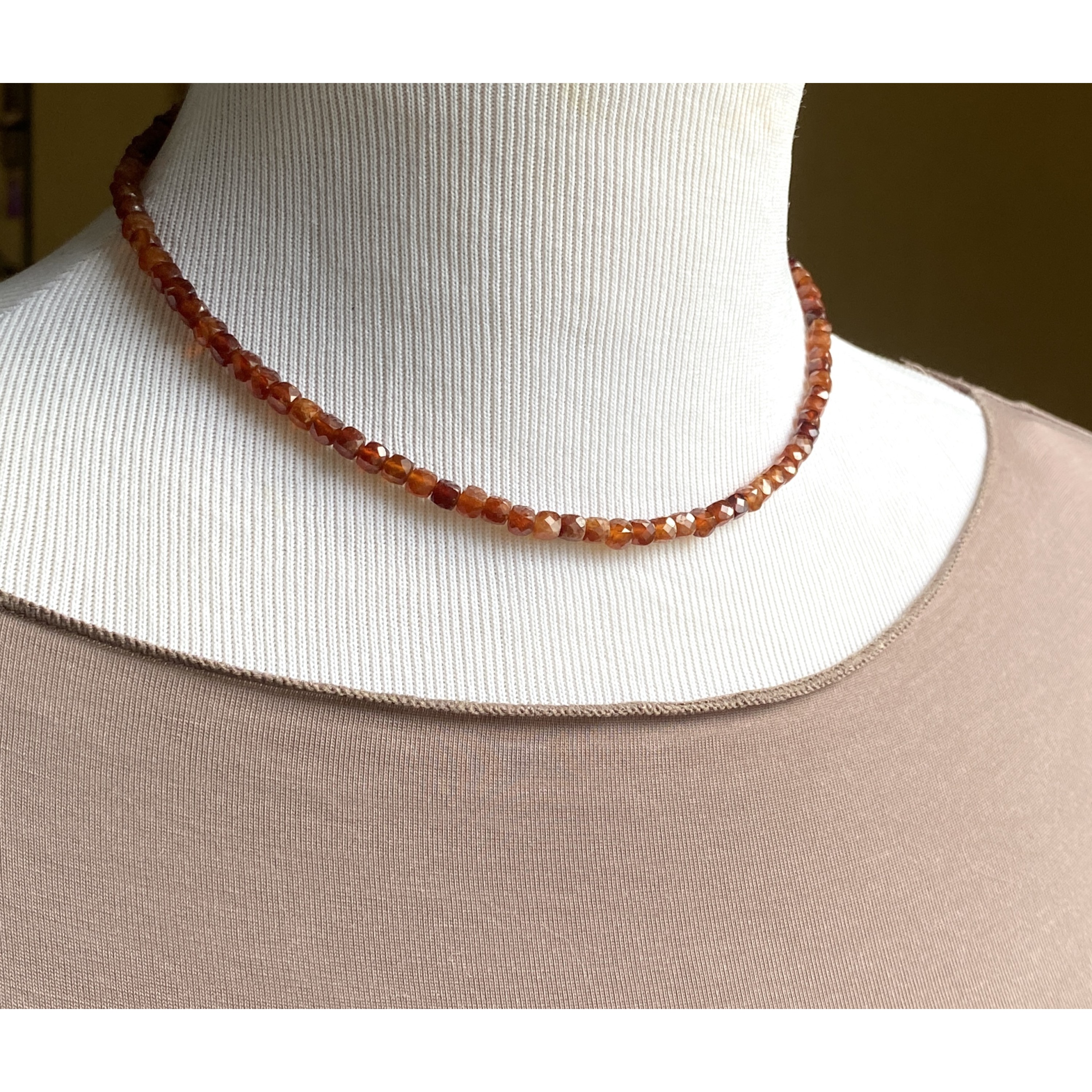 Granat (Spessartin) Collier