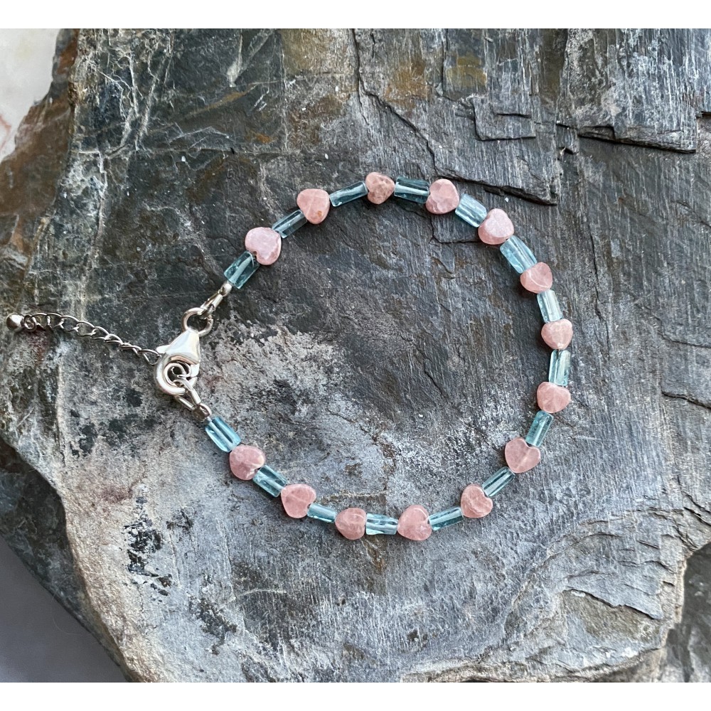 Kinder Armband Rhodochrosit und Apatit