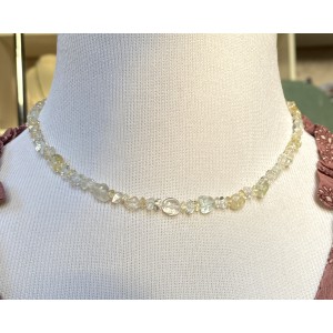 Herkimer Diamant, Topas und Citrin Halskette