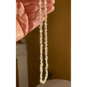 Herkimer Diamant, Topas und Citrin Halskette