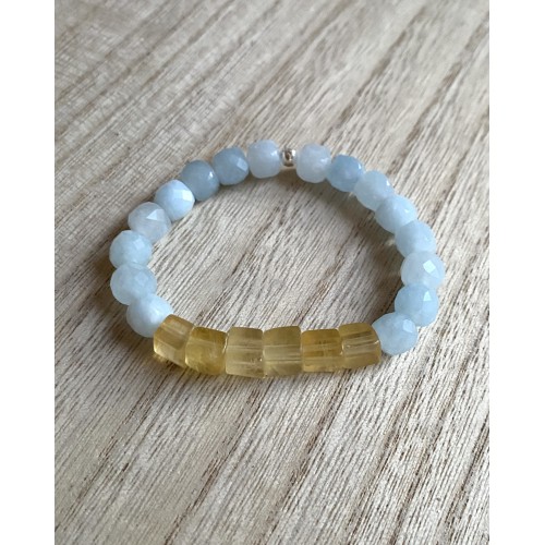 Children's Aquamarine and Fluorite Bracelet Children's Aquamarine and Fluorite Bracelet