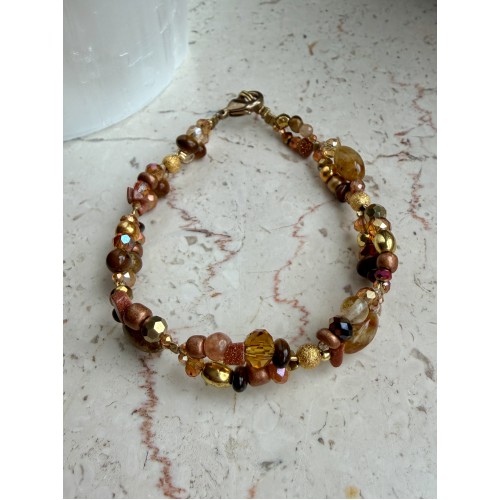 Armband Braun-Gold