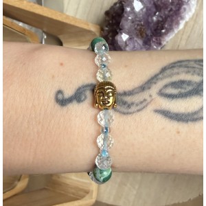Weiß- Blauer Topaz und Opal Armband