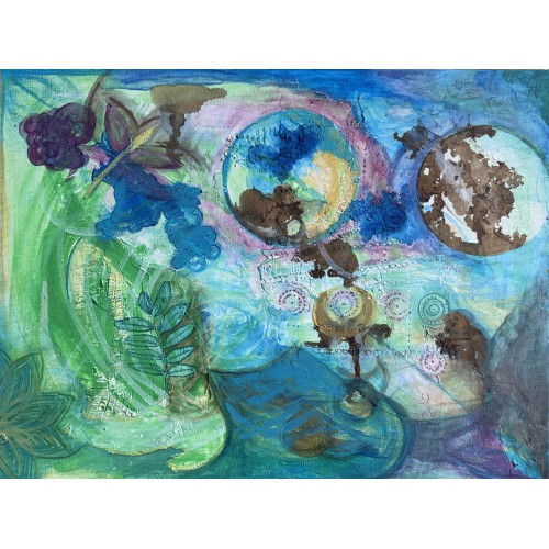 New Year's Eve · Painting on canvas board