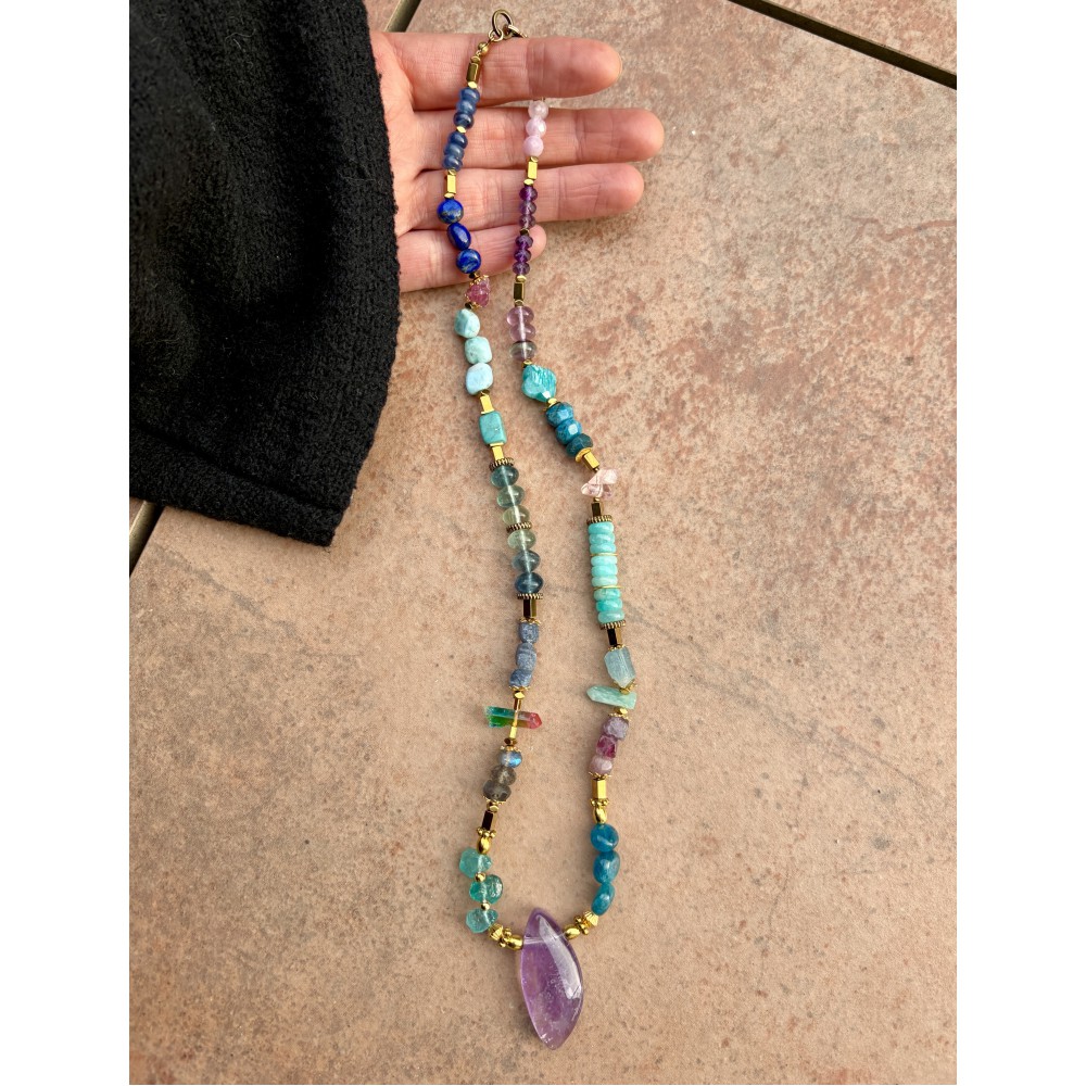 Unikat Edelstein-Kette