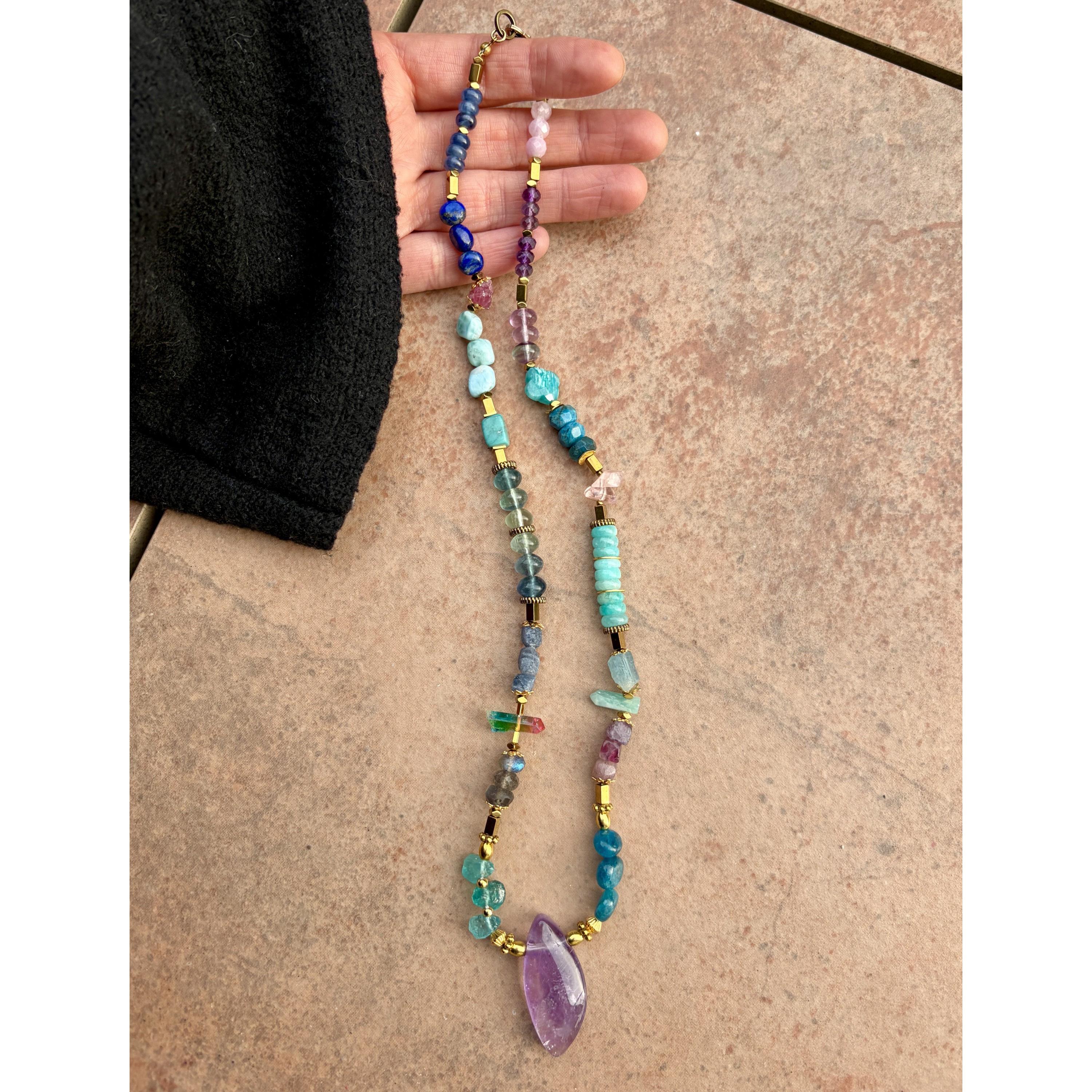 Unikat Edelstein-Kette