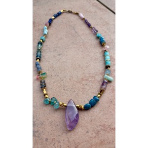 Unikat Edelstein-Kette