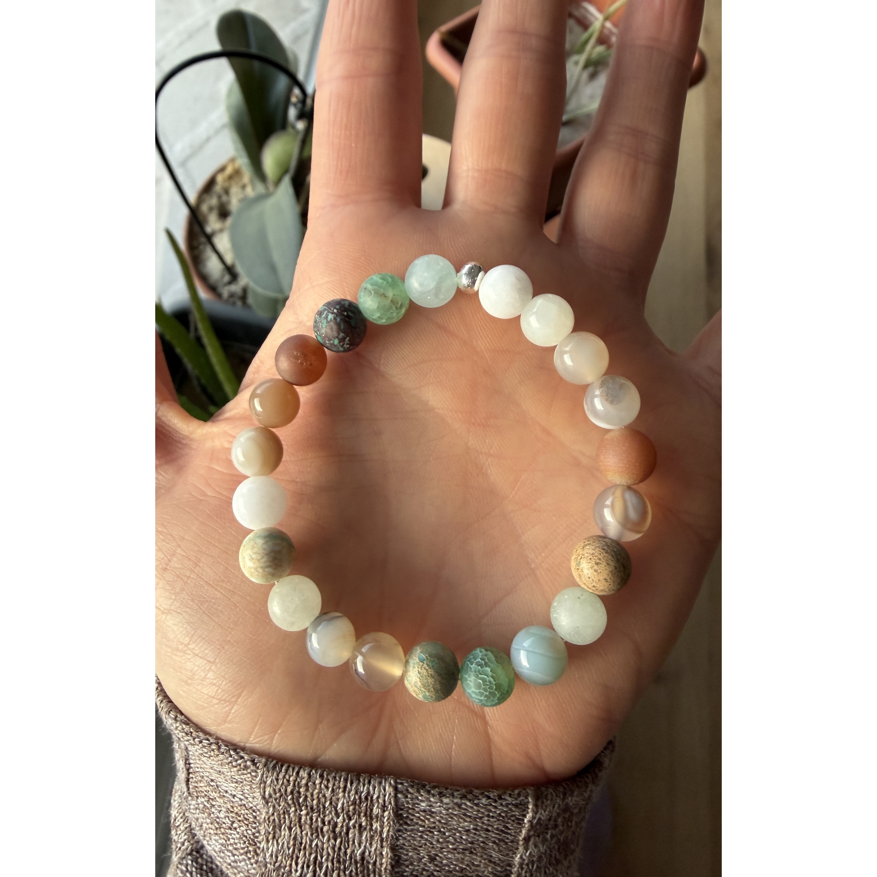 Botswana Agate and Jasper Bracelet