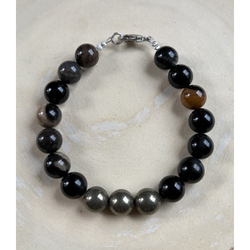 Men’s Jewellery • Versteinertes Holz und Pyrit