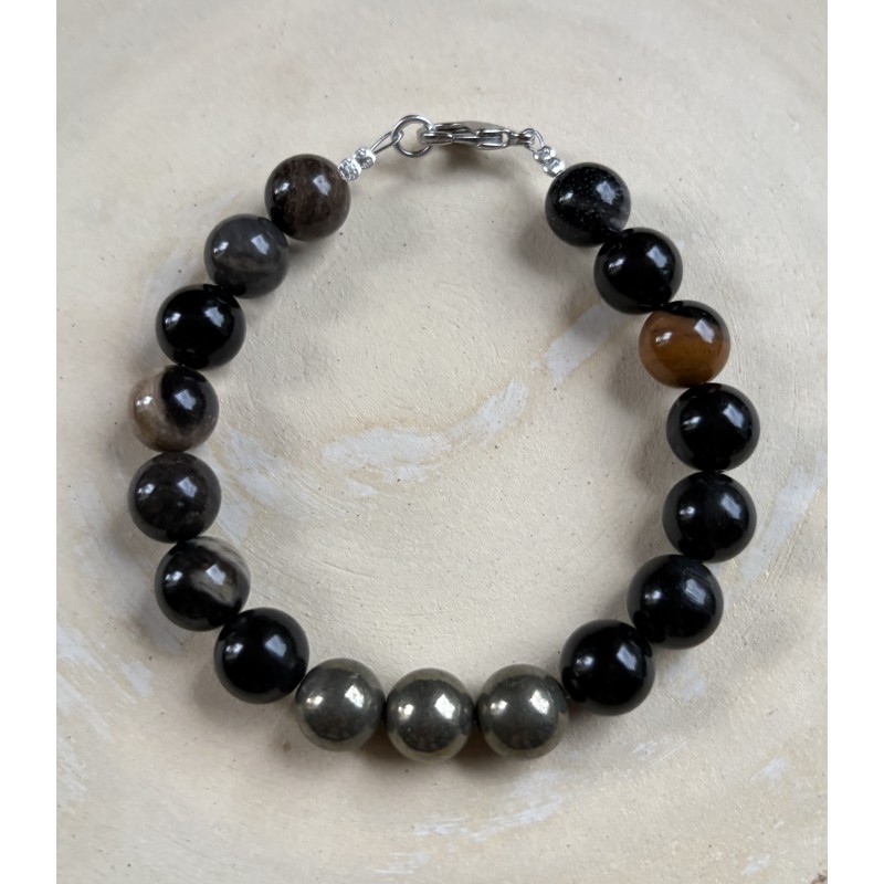 Men’s Jewellery • Versteinertes Holz und Pyrit