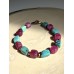 Armband in Fuchsia und Türkis