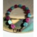 Armband in Fuchsia und Türkis