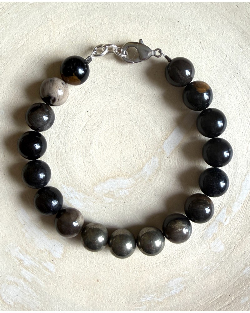 Men’s Jewellery • Versteinertes Holz und Pyrit