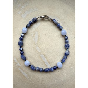 Armband Sodalith & Calcedon