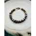 Armband aus Pyrit Würfeln und Jaspis Perlen