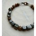 Armband aus Pyrit Würfeln und Jaspis Perlen
