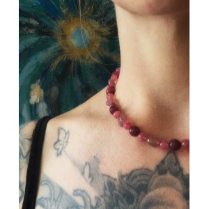 Berry Halskette mit Erdbeerquarz