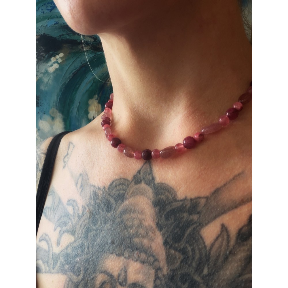 Berry Halskette mit Erdbeerquarz