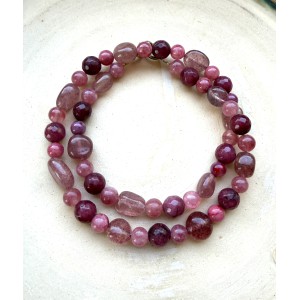 Berry Halskette mit Erdbeerquarz