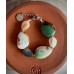 Armband aus Chrysopras und Achat